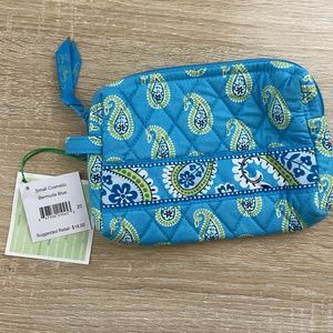 Vera Bradley NWT Bermuda Blue Small Cosmetics Case